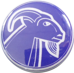 zodiak aries badge blue